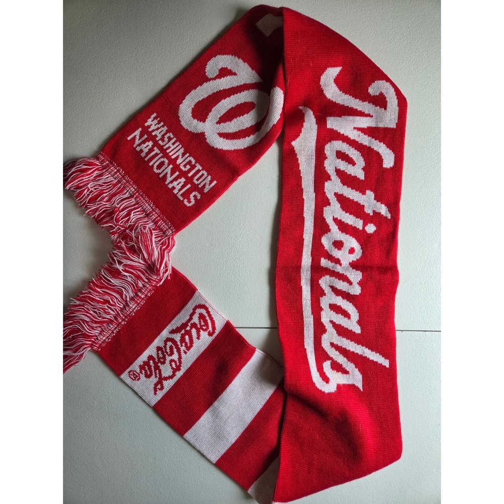 Washington Nationals MLB Natitude Scarf Red White Coca-Cola Baseball Fan Scarf